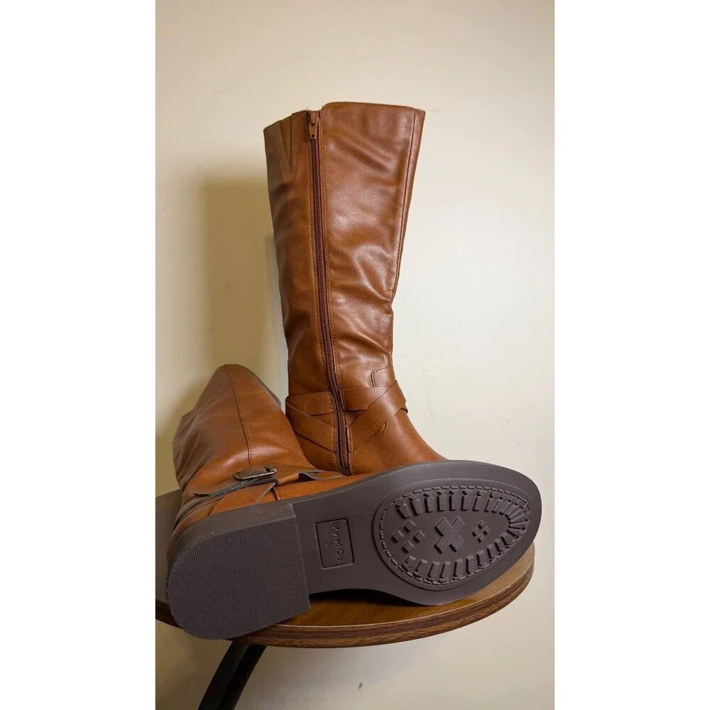 Style & Co Margoo Riding Boots Acorn Brown Women’s 5M NWB $79.90 - Picture 10 of 11